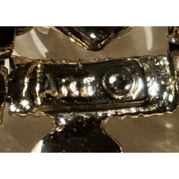 Mode-Art Pastel Rhinestone Link Bracelet Bangle Gold Tone Jewelry Costume - Picture 4 of 8